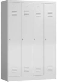 Stahlkleiderschrank RAL 7035, 4-tlg. Produktbild