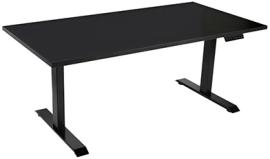 Höhenverstellbarer Schreibtisch 1200 x 800 mm schwarz Produktbild