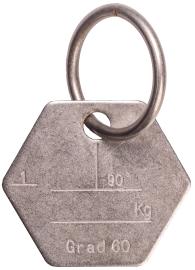 Prüfanhänger für Einstrang-Anschlagketten GK6, Edelstahl (mit Ring) Produktbild
