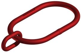 Übergroße Aufhängeringe/-köpfe, für Einfachkranhaken DIN 15401, für 1-strängig Produktbild