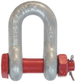 Hochfeste Schäkel, gerade Form, mit Mutter und Splint Produktbild