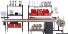 Höheneinstellbarer Pack- und Arbeitstisch (stufenlos höhenverstellbar 690–960 mm) Produktbild