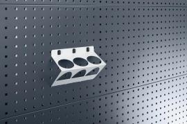 Rundhalter schräg 3-fach B 225 mm bis max.D 68 mm für Lochplatten bott Produktbild