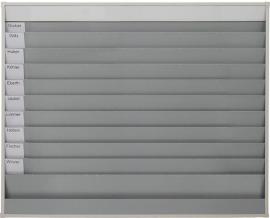 Planungstafel 1580 x 1282 mm 10 Schienen, A 4 grau Produktbild