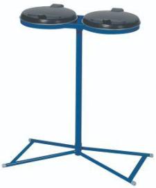 Abfallsammler 2x120 l blau 4Standfüße ME-DeckelVAR Produktbild