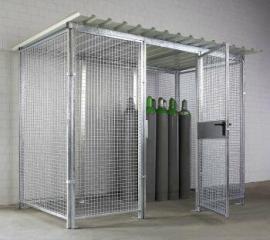 Gasflaschen-Lagerbox mit Flügeltür, 1000 mm breit Produktbild