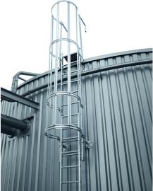 Einzügige Steigleiter, Aluminium, eloxiert Produktbild