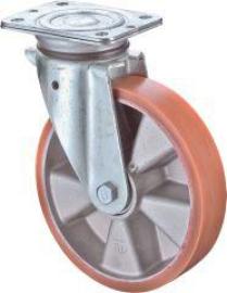 Lenkrolle ohne Feststeller (Schwerlastrollen), Aluminiumfelge Produktbild