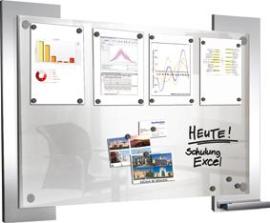 Infoboard Look B1060xH840m. satinierter Glasplatte Produktbild