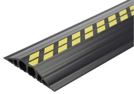 Industriekabelbrücke B1500xT200xH35 mm 2 Kammern D25 mm PVC schwarz/gelb Produktbild