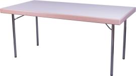 Klapptisch mit Doppel-T-Fuß, Gestell chrom Produktbild