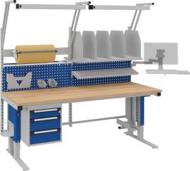 Systemtisch Multi4motion B2030xT800/865xH730-1330 Packarbeitsplatz 2 Produktbild