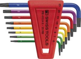 Winkelschraubendreher- Satz im Kunststoffhalter 8-teilig T6-T25 Rainbow PB Swiss Tools Produktbild