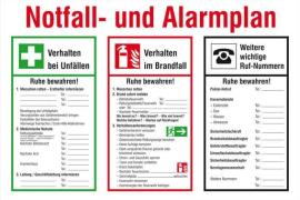 Notfall- und Alarmplan B600xH400 mm Kunststoff Produktbild