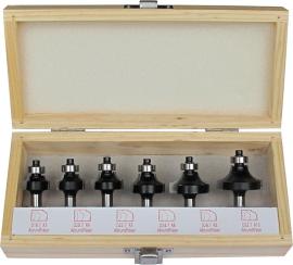 Abrundfräser-Satz HW S8 6-tlg. im Holzk. FORTIS Produktbild