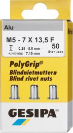 PolyGrip® Mehrbereichs-Blindnietmutter Mini Pack Alu, Standard, Flachrundkopf Produktbild