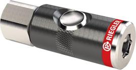 Sicherheitskupplung mit Druckknopf drehbar, NW 7,4mm IG G1/2" RIEGLER Produktbild