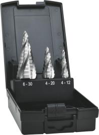 Stufenbohrer HSS Set 4-fach Spiralnute 4-30 mm EXACT Produktbild