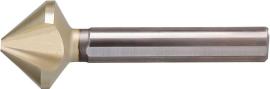 Kegelsenker 90° mit 3-Flächenschaft, ungleich geteilt, ZrN-beschichtet Produktbild