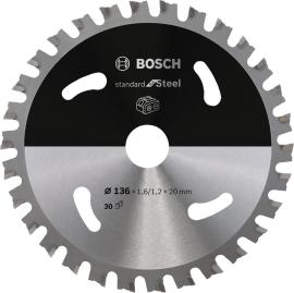 HM-Kreissägeblatt 136x1,6/1,2x20 30Z Bosch VE à 1 Stück Standard Steel Akkusägen Produktbild