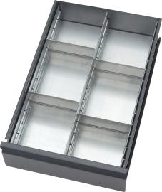 Schubladeneinteilungs-Set1 Längsteiler 4 Trennbleche fetra Produktbild