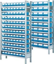 Komplettregal mit Kunststoff-Regalkästen Produktbild
