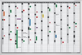 Jahresplaner 12x37 FelderAbm. 920 x 625 mm Magnetoplan Produktbild