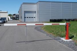 Schranke mit Gasdruckfeder zum Aufdübeln, gefederte Pendelstütze Produktbild