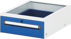 Unterbau-Container B425xT600xH175mm RAL 7035/5010 1 Schublade Produktbild