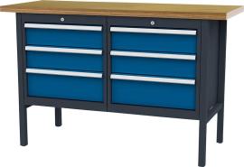 Kastenwerkbank, 1500 mm, 6 Schubladen Produktbild