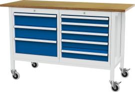 Mobile Kastenwerkbank, Breite 1500 mm, 8 Schubladen Produktbild