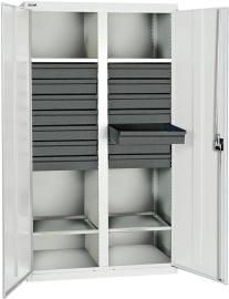 Werkzeug- und Materialschrank Serie 3000, 14 Schubladen, 4 Wannenboden, Mitteltrennwand Produktbild