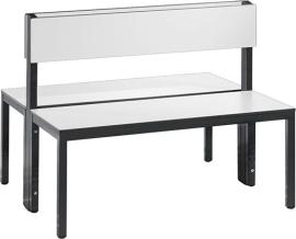 Doppelseitige Sitzbank, mit Rückenlehne, ohne Schuhrost Produktbild