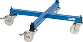 Fassroller f. 200l Fässergeschw. Kreuz 250 kg mit 4-Lenk/2-Bockrollen 2 Feststeller Ral 5007 Produktbild