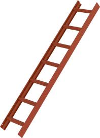 Dachleiter 7 Sprossen rotbraun Produktbild
