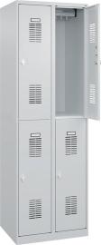 Garderobenschrank, doppelstöckig, RAL 7035/7035 Produktbild