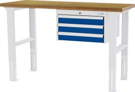 Arbeitstisch, höhenverstellbar, 3 Schubladen 3x 100 mm Produktbild