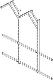 Tischaufbau m4p 2 Säulen, 1685 breit Produktbild
