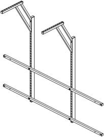 Tischaufbau m4p 2 Säulen, 2030 breit Produktbild