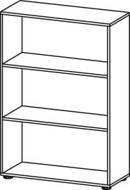 Schrankwandprogramm der Büromöbelserie B, Nussbaum Produktbild