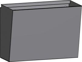 Abfalleimer passend f. Lochwände Lochung 10X10 mm RAL 7016 Produktbild