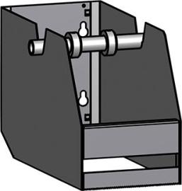 Schleifleinenabroller 3-fach für Lochwände Lochung 10X10 mm RAL 7019Rollenbreite bis 148 mm Produktbild