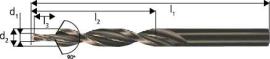 Mehrfasenstufenbohrer mit zylindrischem Schaft, 90° Durchgangsloch, GÜHRING Produktbild
