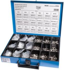 Sortiment Muttern + Scheiben DIN 934 A2/DIN 125 A2/DIN 127 A2 Produktbild