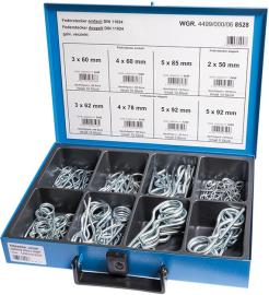 Sortiment Federstecker einfach u. doppelt, verzinkt Produktbild