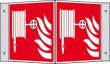 Brandschutzschild Alu B200xH200 mm Winkel Löschschlauch langnachleuchtend Produktbild