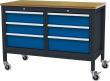 Mobile Kastenwerkbank, Breite 1300 mm, 6 Schubladen Produktbild