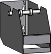 Schleifleinenabroller 3-fach für Lochwände Lochung 10X10 mm RAL 7019Rollenbreite bis 148 mm Produktbild