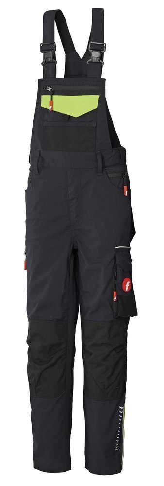 FORTIS Performance Kids-Latzhose schwarz/lime Produktbild img1 L