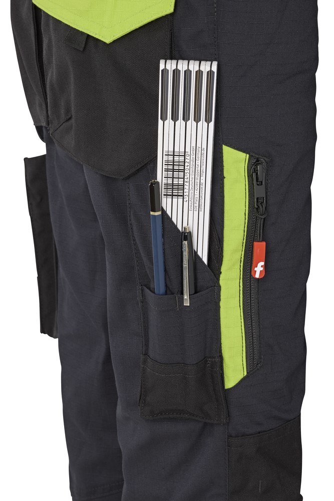 FORTIS Performance Kids-Latzhose schwarz/lime Produktbild img6 L